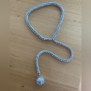 Silver Gemstone Statement Necklace